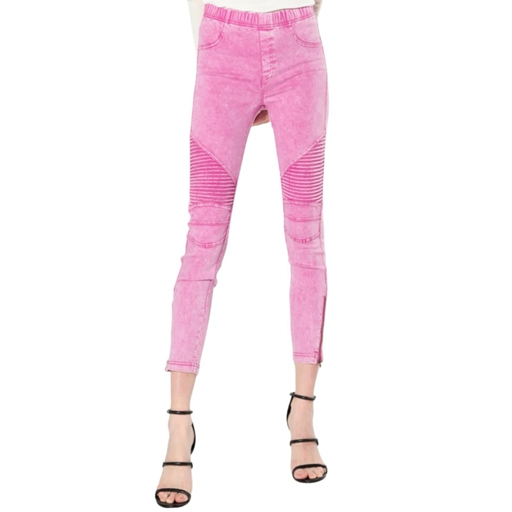 BEULAH STYLE MOTO JEGGINGS ULTRA VIOLET medium NWT